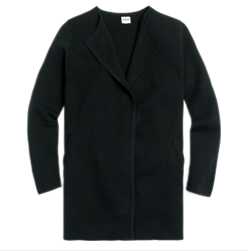 J. Crew Factory  Vanessa Sweater Jacket Size M Black